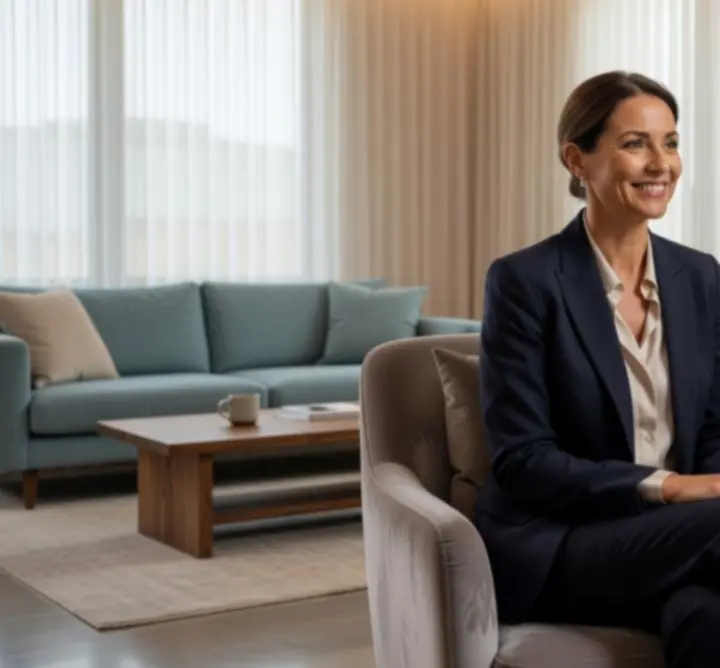 Cliente Norvexxia partageant son expérience de projet d’intérieur.