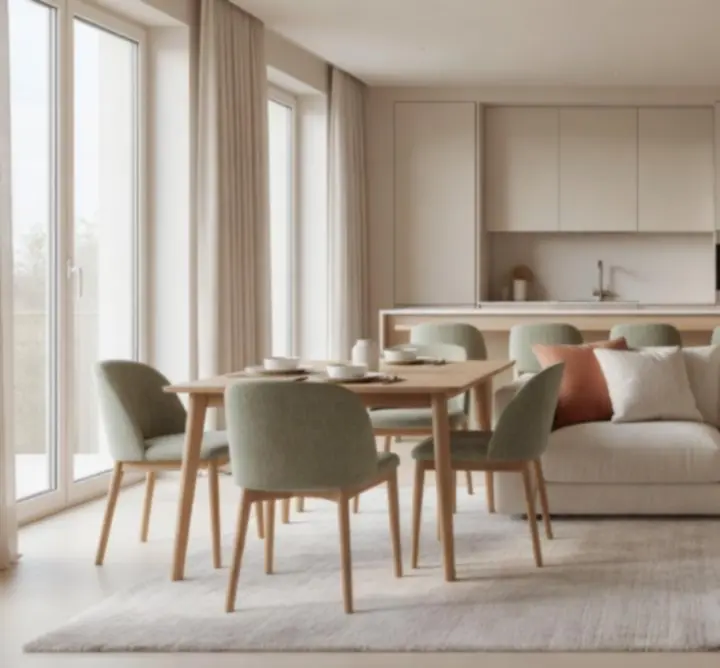 Intérieur contemporain et lumineux mettant en valeur un aménagement signé Norvexxia Design.