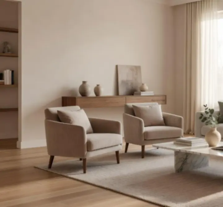 Vue d’un intérieur résidentiel aménagé par Norvexxia Design.