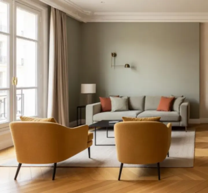 Appartement parisien lumineux avec mobilier contemporain conçu par Norvexxia.