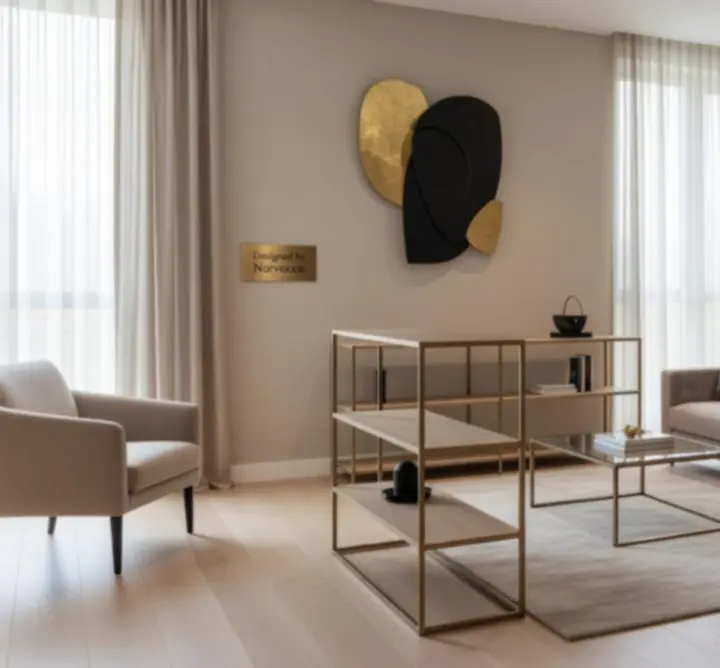 Vue d’un projet Norvexxia mettant en valeur un intérieur contemporain, lumineux et harmonieusement aménagé.